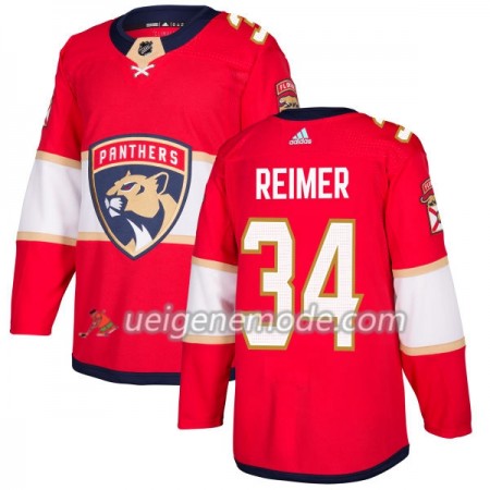 Herren Eishockey Florida Panthers Trikot James Reimer 34 Adidas 2017-2018 Rot Authentic